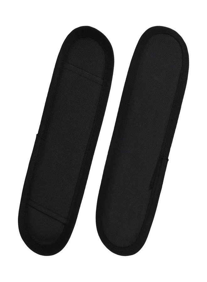 PKRFCJ 2 Pack Black Soft Shoulder Strap Pad for Luggage Straps & Bags - Ultra Comfortable Shoulder Pads for Bag Straps - Breathable，Lightweight, Adjustable Fit for Comfort - Image 1